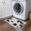 Piper Looms Chantille Geometric ACN955 Black Machine Washable Area Rug Scatter Lifestyle Image Feature