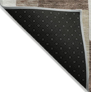Piper Looms Chantille Geometric ACN955 Brown Machine Washable Area Rug Backing Image