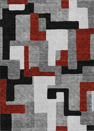 Piper Looms Chantille Geometric ACN955 Gray Machine Washable Area Rug main image