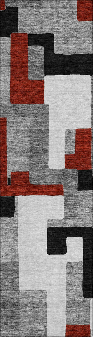 Piper Looms Chantille Geometric ACN955 Gray Machine Washable Area Rug Runner Main Image
