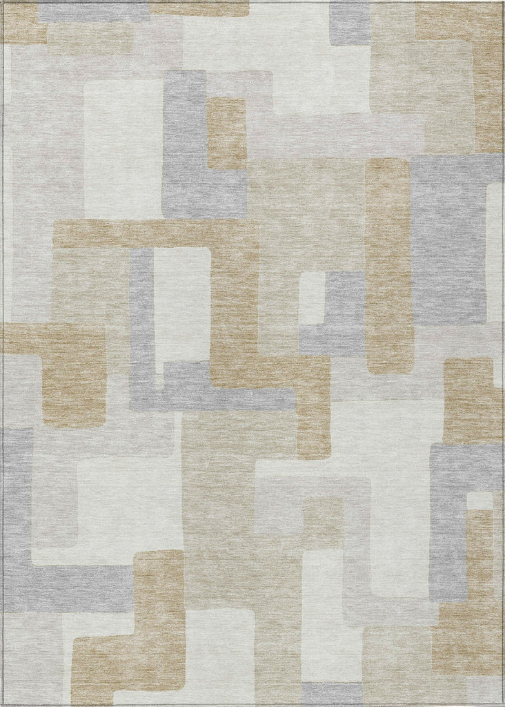 Piper Looms Chantille Geometric ACN955 Ivory Machine Washable Area Rug main image