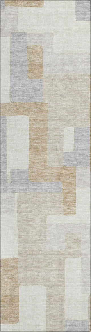 Piper Looms Chantille Geometric ACN955 Ivory Machine Washable Area Rug Runner Main Image