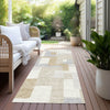 Piper Looms Chantille Geometric ACN955 Ivory Machine Washable Area Rug Runner Outdoor Lifestyle Image Feature