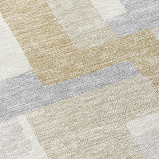 Piper Looms Chantille Geometric ACN955 Ivory Machine Washable Area Rug Swatch Image