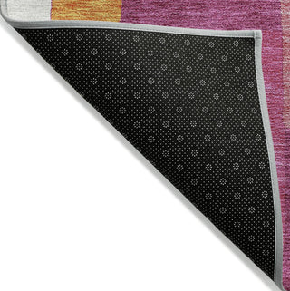 Piper Looms Chantille Geometric ACN955 Pink Machine Washable Area Rug Backing Image