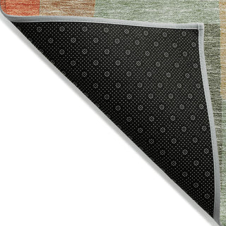 Piper Looms Chantille Geometric ACN955 Sage Machine Washable Area Rug Backing Image