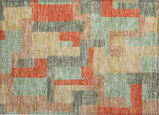Piper Looms Chantille Geometric ACN955 Sage Machine Washable Area Rug Scatter Main Image