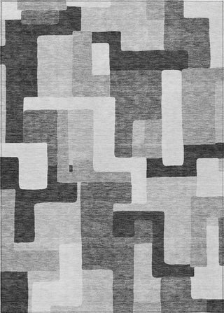 Piper Looms Chantille Geometric ACN955 Silver Machine Washable Area Rug main image