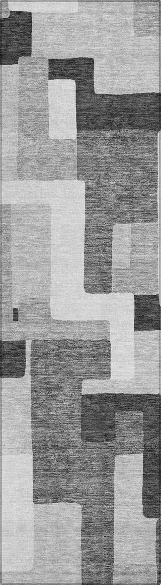 Piper Looms Chantille Geometric ACN955 Silver Machine Washable Area Rug Runner Main Image