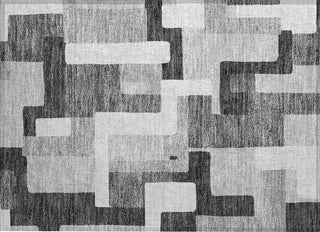 Piper Looms Chantille Geometric ACN955 Silver Machine Washable Area Rug Scatter Main Image