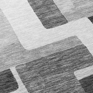 Piper Looms Chantille Geometric ACN955 Silver Machine Washable Area Rug Swatch Image