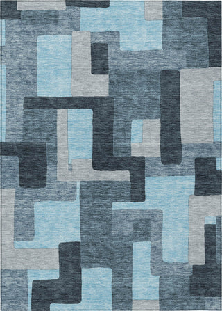 Piper Looms Chantille Geometric ACN955 Sky Machine Washable Area Rug main image