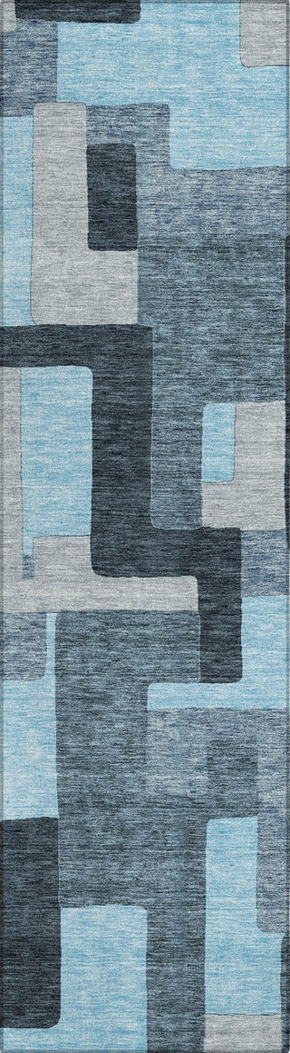 Piper Looms Chantille Geometric ACN955 Sky Machine Washable Area Rug Runner Main Image