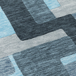 Piper Looms Chantille Geometric ACN955 Sky Machine Washable Area Rug Swatch Image