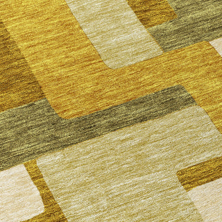 Piper Looms Chantille Geometric ACN955 Wheat Machine Washable Area Rug Swatch Image