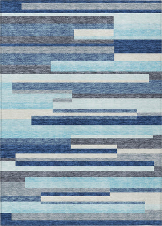 Piper Looms Chantille Stripes ACN956 Blue Machine Washable Area Rug main image