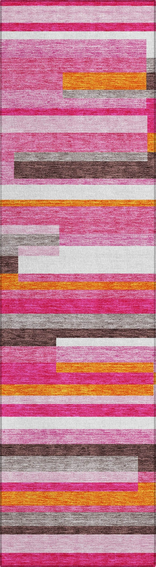 Piper Looms Chantille Stripes ACN956 Blush Machine Washable Area Rug Runner Main Image