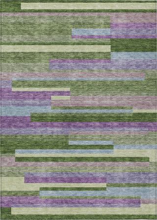 Piper Looms Chantille Stripes ACN956 Cactus Machine Washable Area Rug main image
