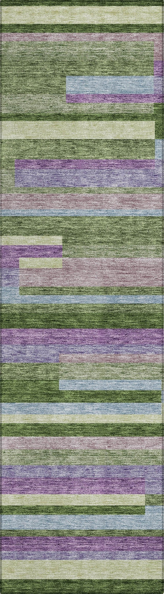 Piper Looms Chantille Stripes ACN956 Cactus Machine Washable Area Rug Runner Main Image