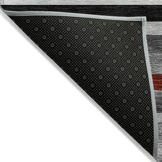 Piper Looms Chantille Stripes ACN956 Gray Machine Washable Area Rug Backing Image