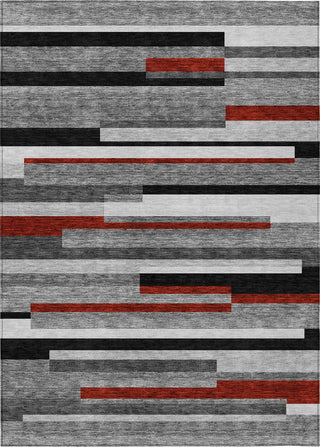 Piper Looms Chantille Stripes ACN956 Gray Machine Washable Area Rug main image