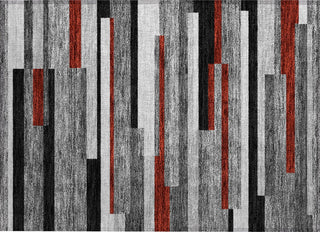 Piper Looms Chantille Stripes ACN956 Gray Machine Washable Area Rug Scatter Main Image
