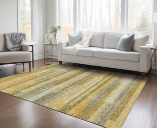 Piper Looms Chantille Stripes ACN956 Honey Machine Washable Area Rug Lifestyle Image Feature