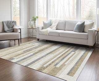 Piper Looms Chantille Stripes ACN956 Ivory Machine Washable Area Rug Lifestyle Image Feature