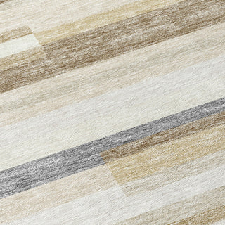 Piper Looms Chantille Stripes ACN956 Ivory Machine Washable Area Rug Swatch Image