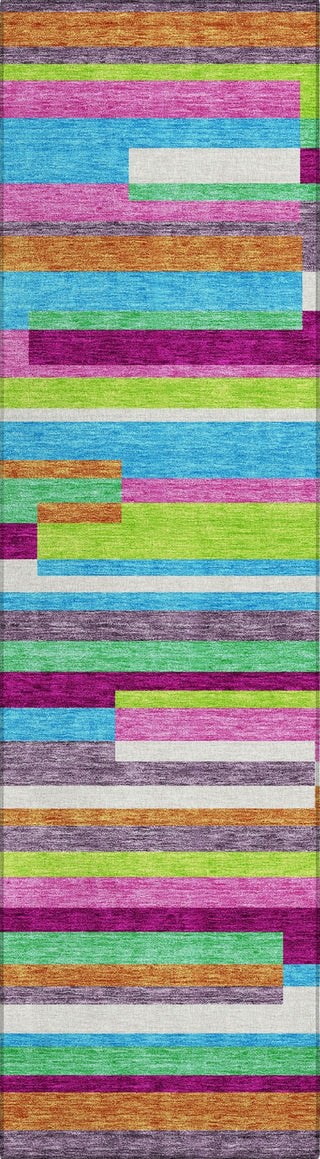 Piper Looms Chantille Stripes ACN956 Lavender Machine Washable Area Rug Runner Main Image