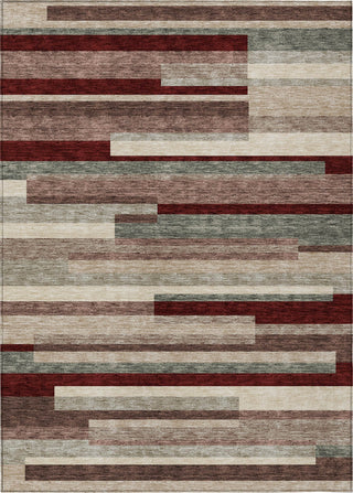 Piper Looms Chantille Stripes ACN956 Merlot Machine Washable Area Rug main image