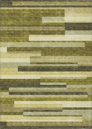 Piper Looms Chantille Stripes ACN956 Olive Machine Washable Area Rug main image
