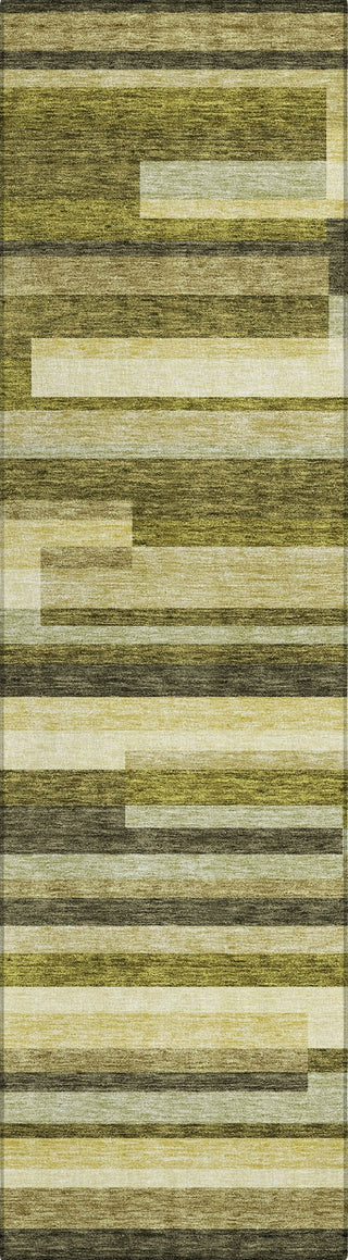 Piper Looms Chantille Stripes ACN956 Olive Machine Washable Area Rug Runner Main Image