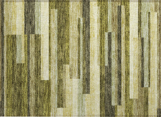 Piper Looms Chantille Stripes ACN956 Olive Machine Washable Area Rug Scatter Main Image