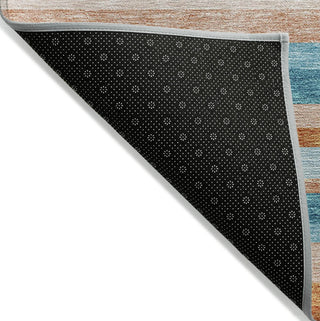 Piper Looms Chantille Stripes ACN956 Orange Machine Washable Area Rug Backing Image