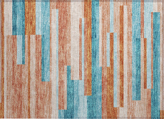 Piper Looms Chantille Stripes ACN956 Orange Machine Washable Area Rug Scatter Main Image