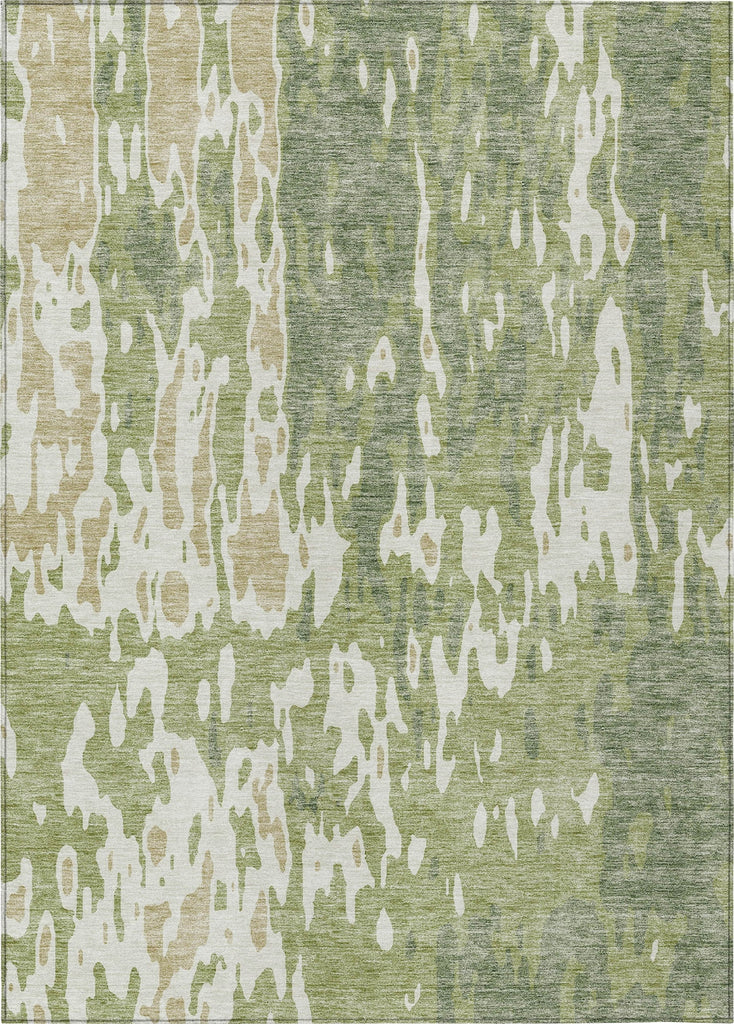 Piper Looms Chantille Abstract ACN957 Aloe Machine Washable Area Rug main image