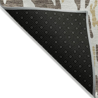 Piper Looms Chantille Abstract ACN957 Brown Machine Washable Area Rug Backing Image