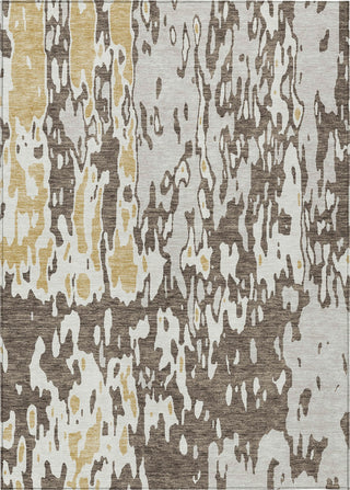 Piper Looms Chantille Abstract ACN957 Brown Machine Washable Area Rug main image