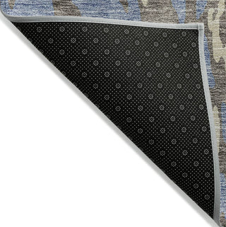 Piper Looms Chantille Abstract ACN957 Denim Machine Washable Area Rug Backing Image
