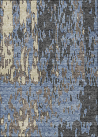 Piper Looms Chantille Abstract ACN957 Denim Machine Washable Area Rug main image