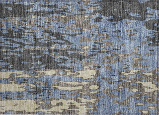 Piper Looms Chantille Abstract ACN957 Denim Machine Washable Area Rug Scatter Main Image