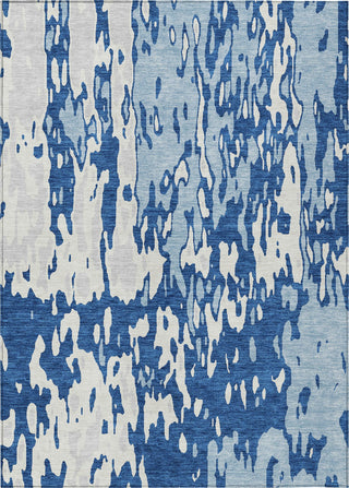Piper Looms Chantille Abstract ACN957 Navy Machine Washable Area Rug main image