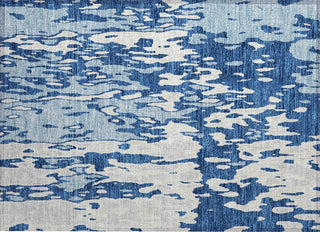 Piper Looms Chantille Abstract ACN957 Navy Machine Washable Area Rug Scatter Main Image