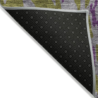 Piper Looms Chantille Abstract ACN957 Olive Machine Washable Area Rug Backing Image