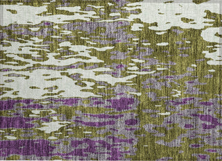 Piper Looms Chantille Abstract ACN957 Olive Machine Washable Area Rug Scatter Main Image
