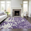 Piper Looms Chantille Abstract ACN957 Purple Machine Washable Area Rug Lifestyle Image Feature