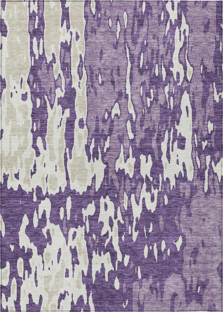Piper Looms Chantille Abstract ACN957 Purple Machine Washable Area Rug main image