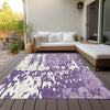 Piper Looms Chantille Abstract ACN957 Purple Machine Washable Area Rug Outdoor Lifestyle Image Feature