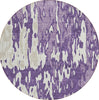 Piper Looms Chantille Abstract ACN957 Purple Machine Washable Area Rug Round Main Image